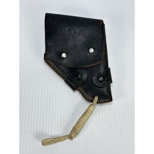 Vintage Original US Air Force M13 Aircrewman .38 Black Leather Revolver Holster